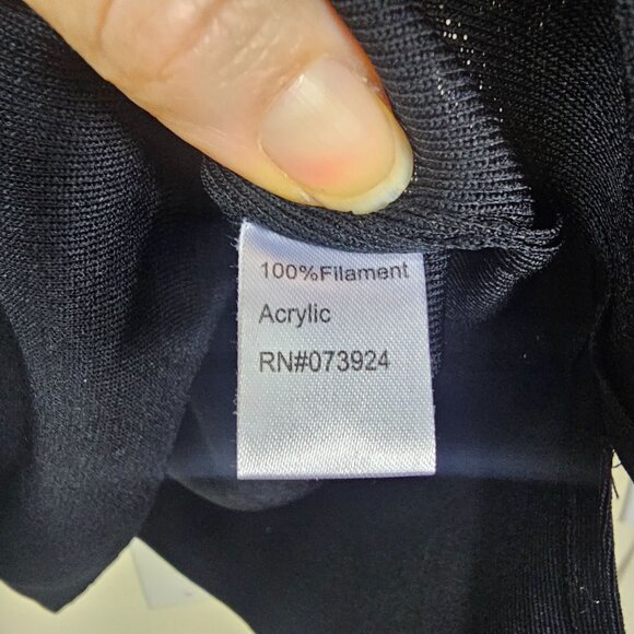 Ming Wang Black Sleeveless Luxury Knit Dress 1X Midi Sheath Side Slits Travel - Picture 3 of 8